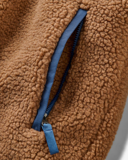 Valiant Deep Pile Fleece - Toffee - Flatlay
