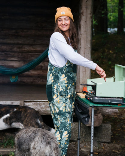 Ace Polar Fleece Dungarees - Frost Dark Fern - Lifestyle