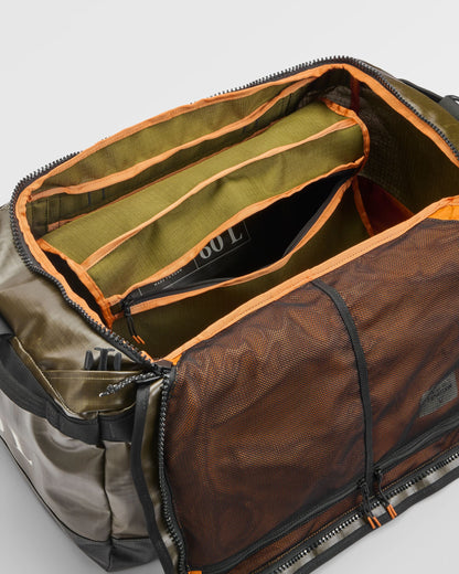 Roamer 60L Duffel Bag - Khaki - Flatlay
