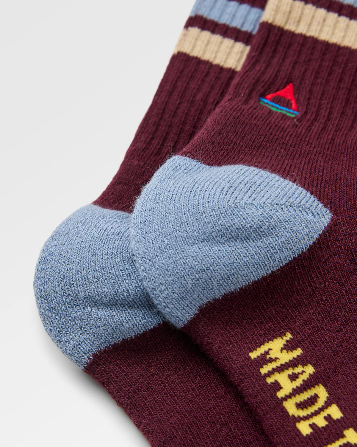 Classic Midweight Crew Socks - Fig - Flatlay