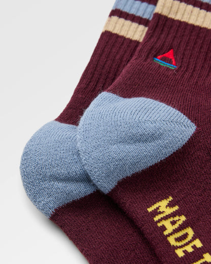 Classic Midweight Crew Socks - Fig - Flatlay