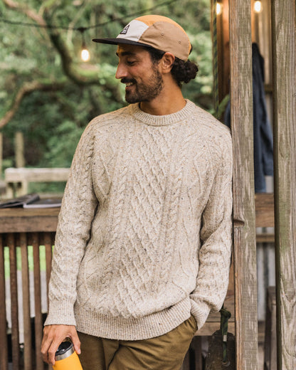 Sandbar Merino Wool Blend Jumper - Oatmeal - Lifestyle