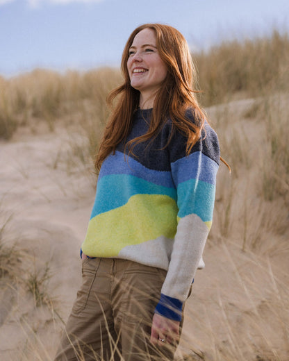 Scenic Knitted Jumper - Scenic Azure Blue - Lifestyle