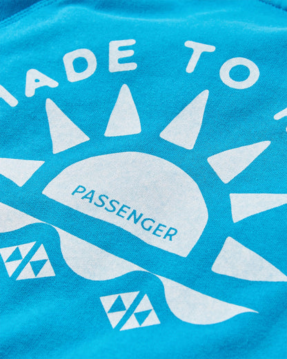 Sunburst Sweatshirt - Blue Pool - Flatlay