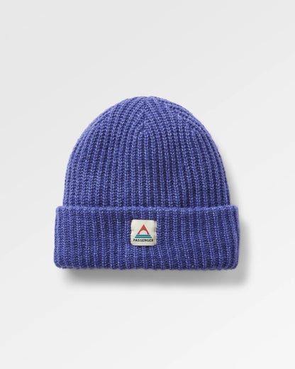 Redwood Fleece Lined Beanie - Purple Indigo - Flatlay