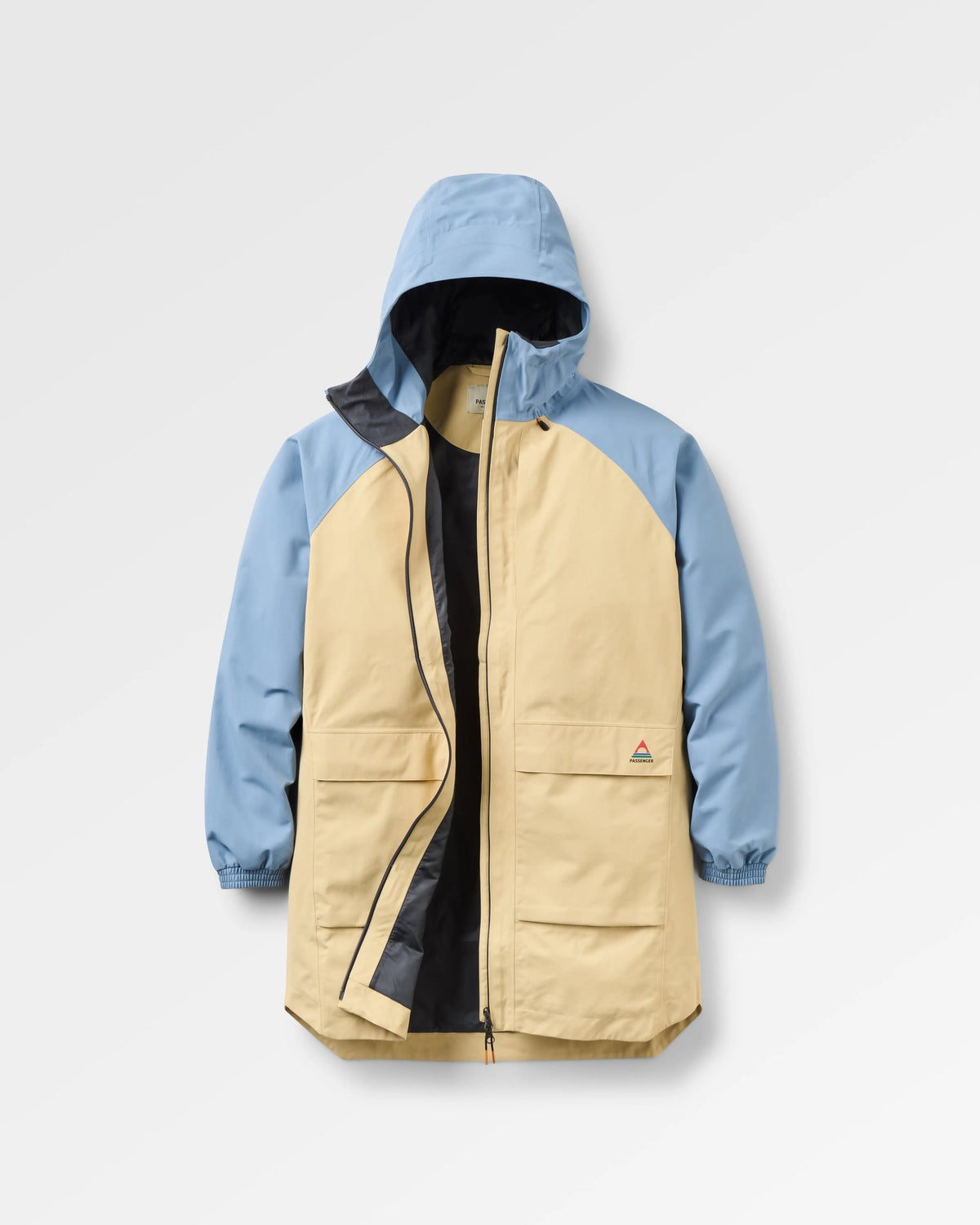 Serein Waterproof Jacket - Faded Denim/Desert - Flatlay
