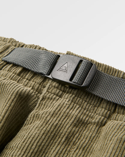 Adventurer Corduroy Trouser - Dusty Olive - Flatlay