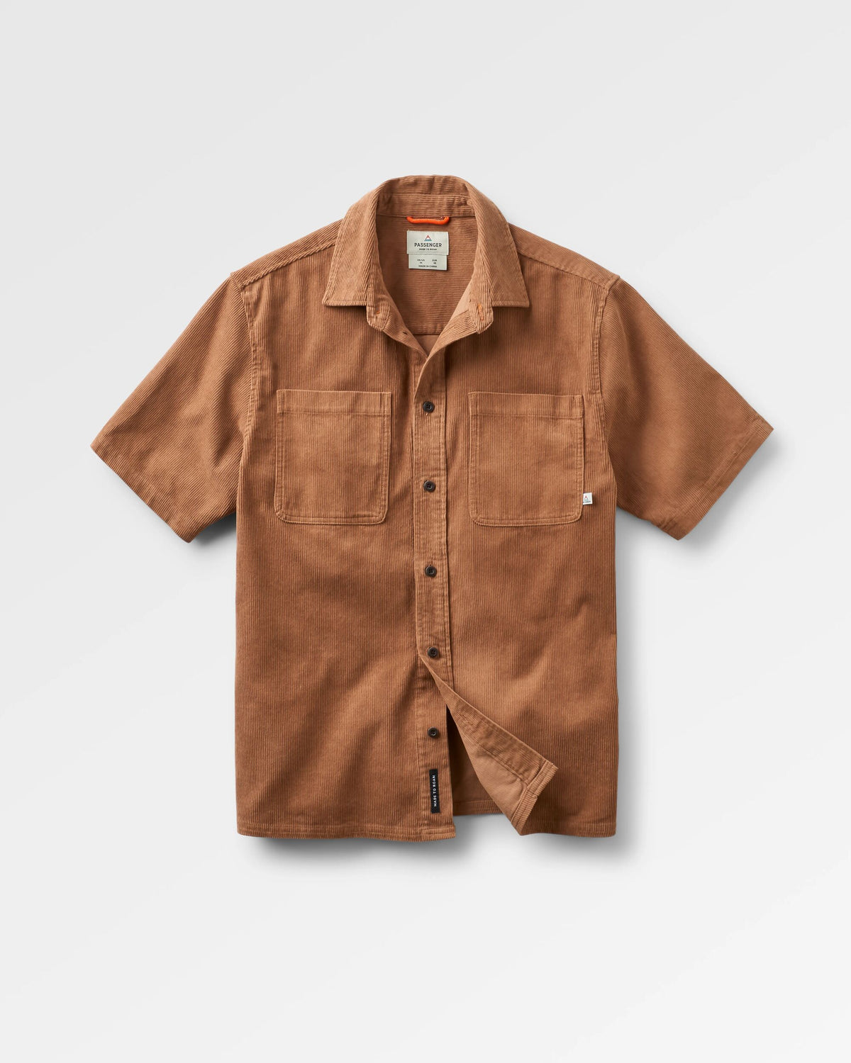 Backcountry Short Sleeve Cord Shirt - Toffee - Flatlay