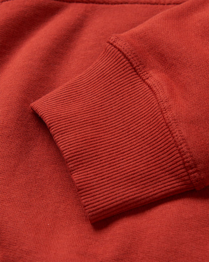 Escapism Regular Fit Hoodie - Red Ochre - Flatlay