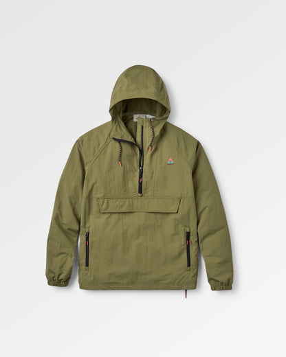 Seek Out Wind Resistant Anorak - Khaki - Flatlay