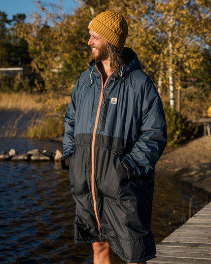 Waves Sherpa Lined Changing Robe - Dark Denim/ Deep Navy - Lifestyle - Male