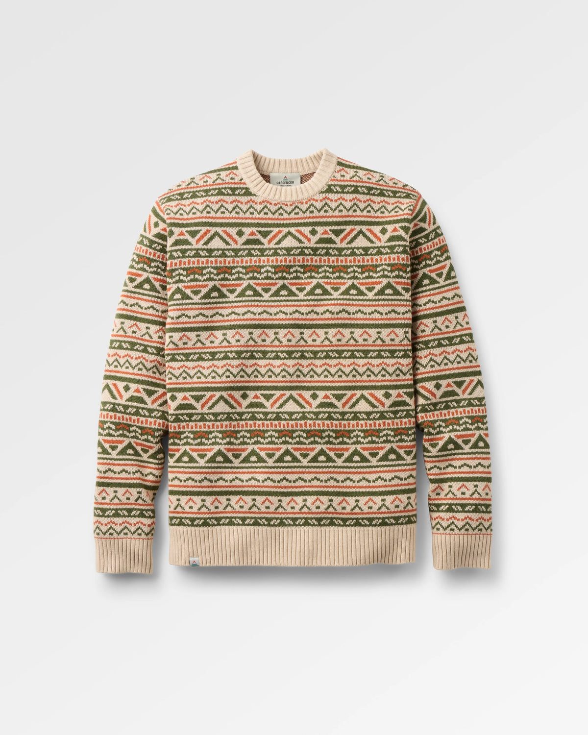 Stoked Knitted Jumper - Oatmeal Multi - Flatlay