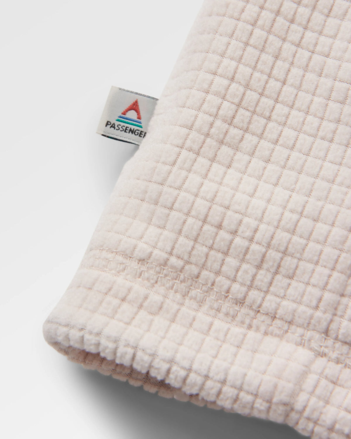 Off Trail Grid Polar Fleece - Red Ochre/Birch - Flatlay