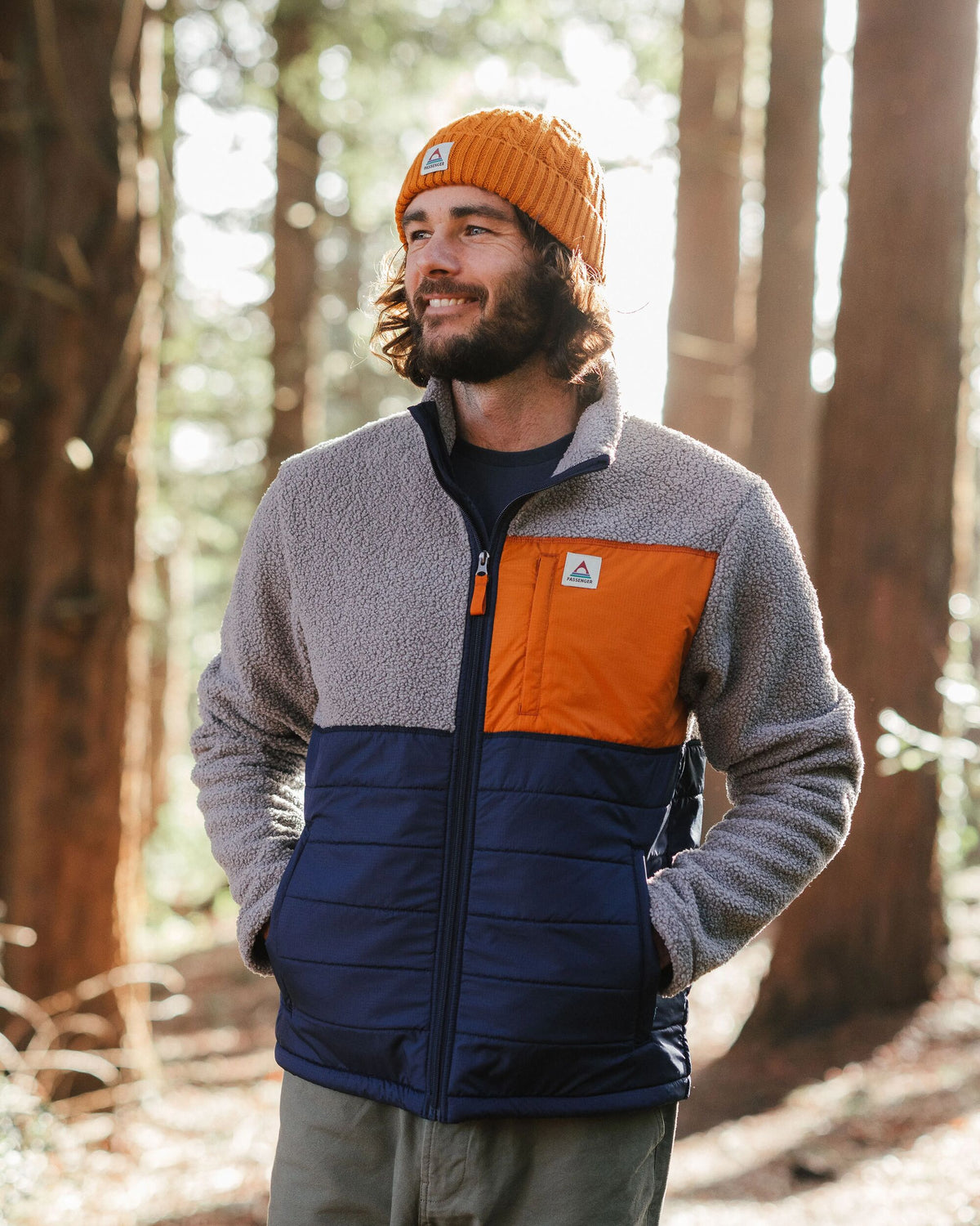 Born Explorer Polar-Lined Sherpa Fleece - Steel Grey - Lifestyle