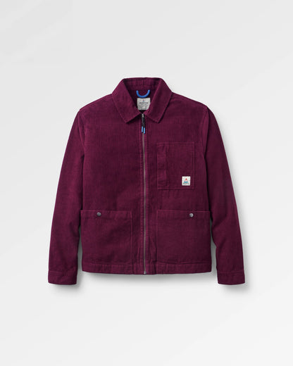 Harvest Cotton Cord Overshirt - Fig - Flatlay
