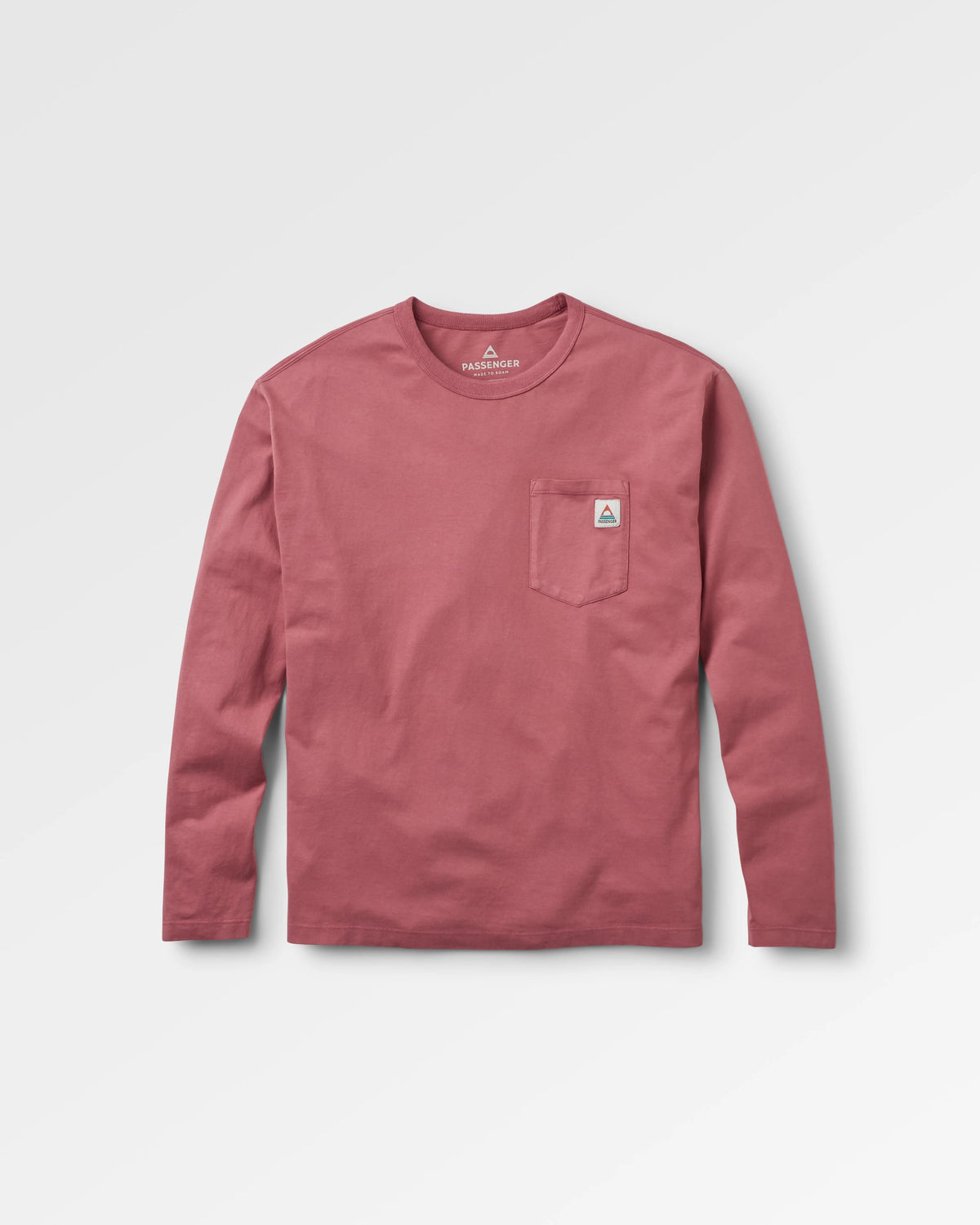 Heritage Relaxed Fit LS T-Shirt - Mauve Dusk - Flatlay