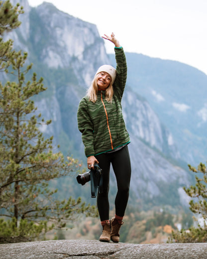Fairbanks Full Zip Sherpa Fleece - Strata Fir Tree - Lifestyle