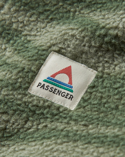 Fairbanks Full Zip Sherpa Fleece - Strata Fir Tree - Flatlay