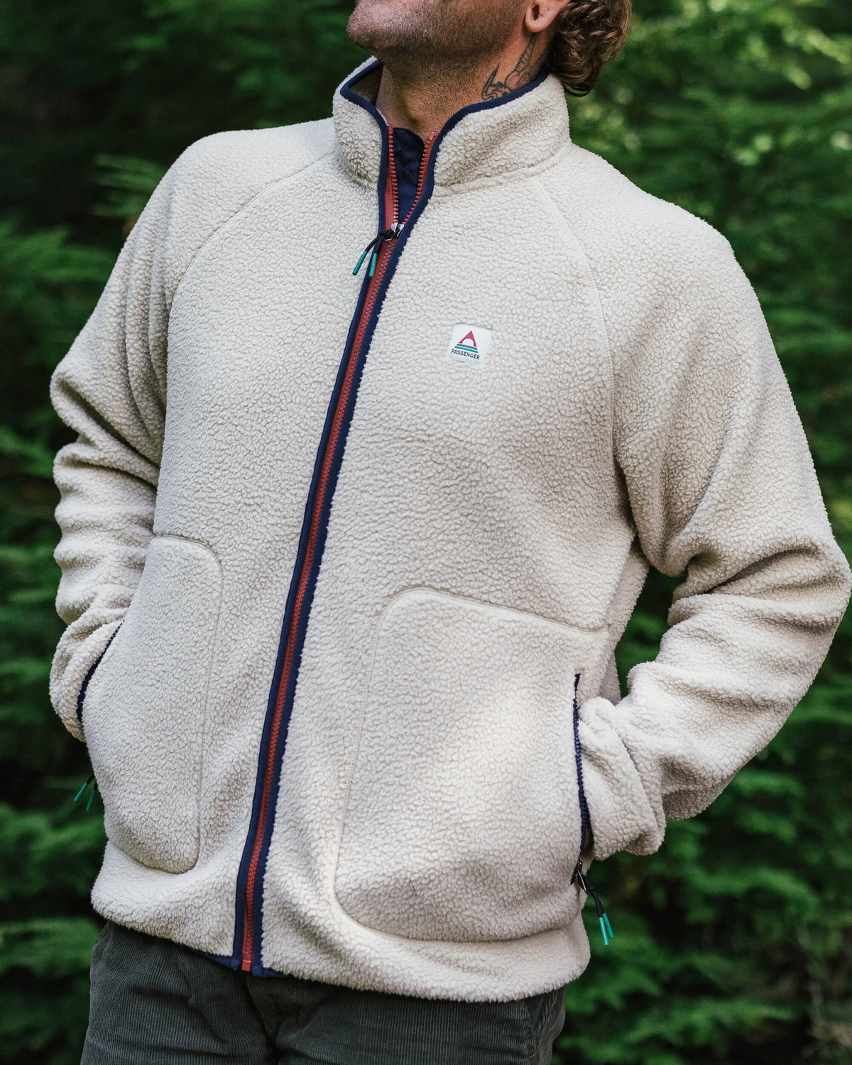 Tripper Full Zip Sherpa Fleece - Oatmeal - Lifestyle