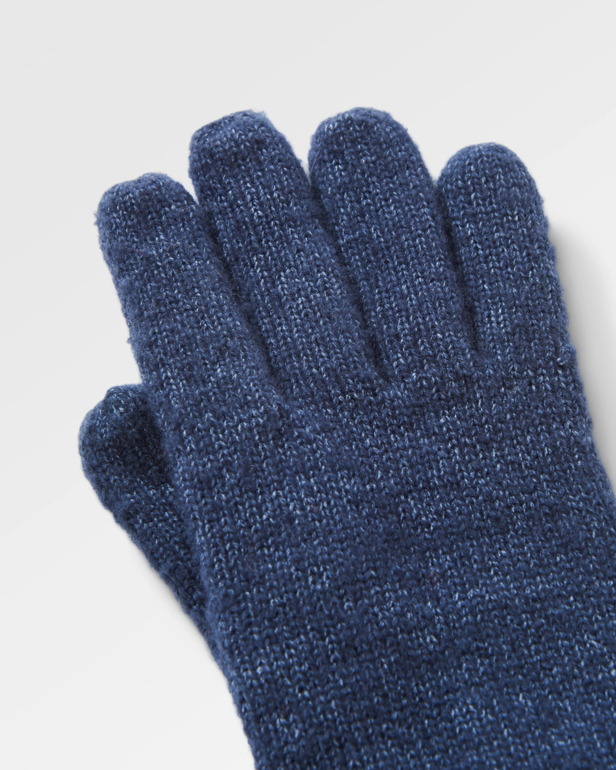 Gale Knitted Gloves - Rich Navy - Flatlay