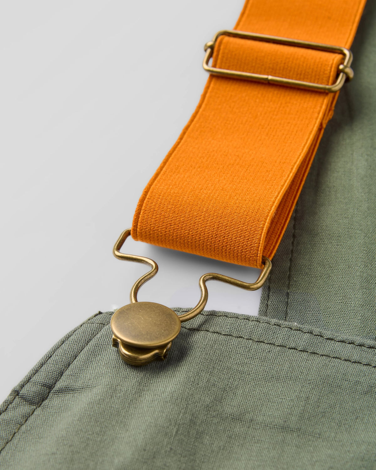 Shuffle Light Cotton Short Dungarees - Wild Green - Flatlay