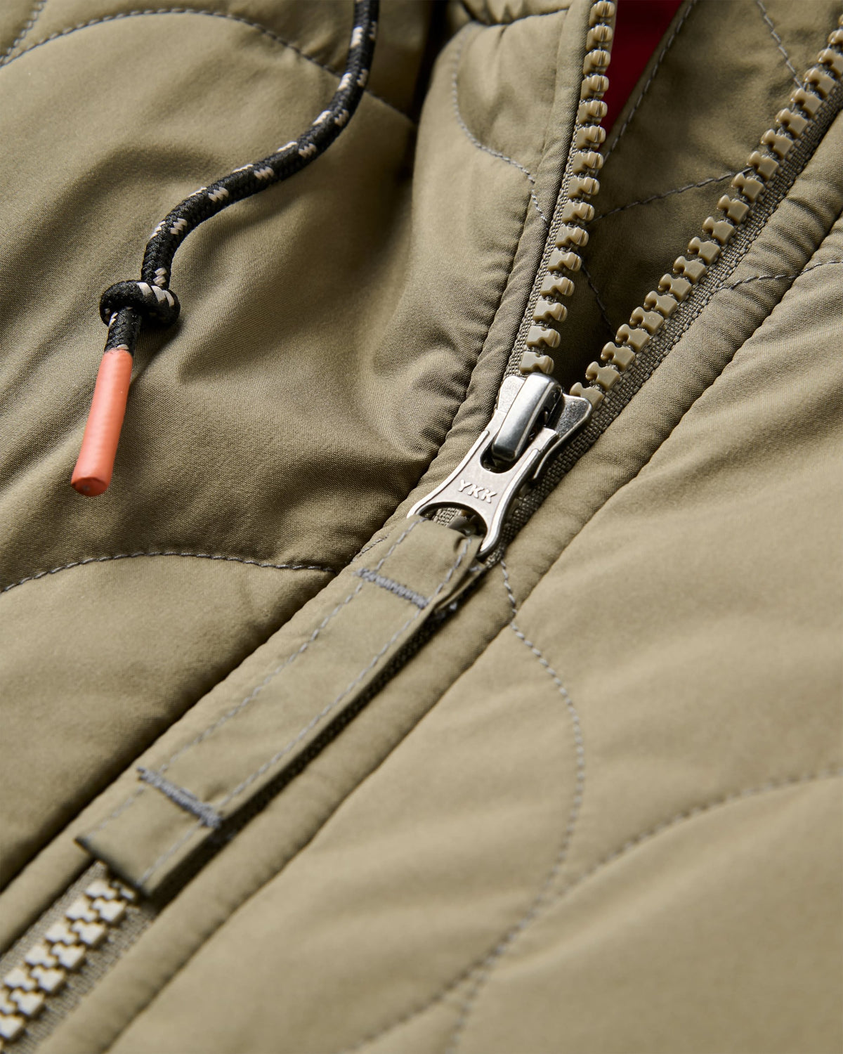 Flora Long Insulated Parka - Dusty Olive - Flatlay