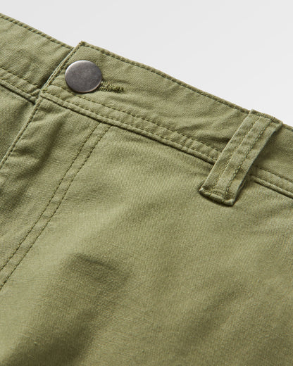 Vantage Cotton Canvas Trouser - Khaki - Flatlay