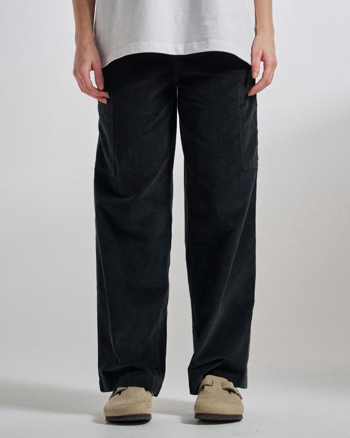 Someday Cotton Corduroy Trouser - Black - Studio Model