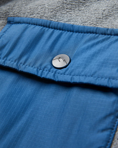 Firelight Sherpa Lined Overshirt - Grey Marl - Flatlay