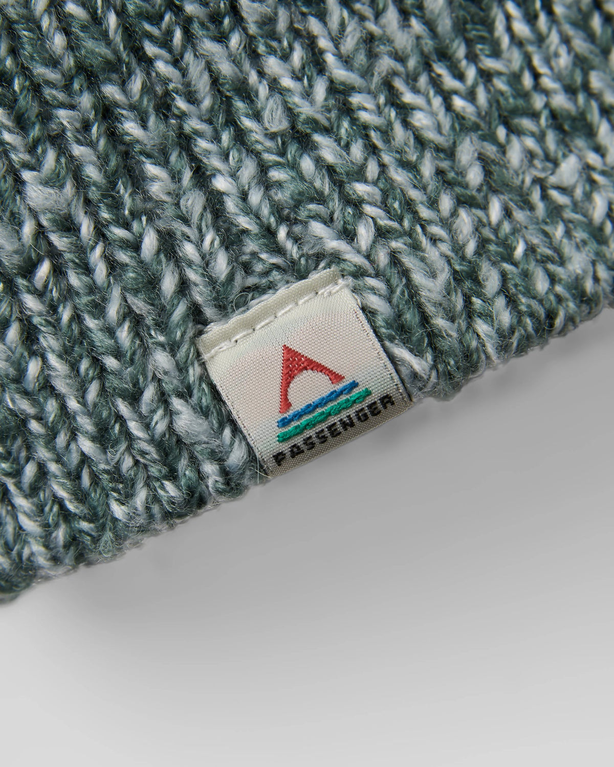 Fog Knitted Jumper - Faded Denim Multi Stripe - Flatlay