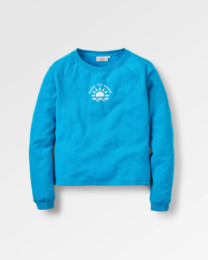 Sunburst Sweatshirt - Blue Pool - Flatlay