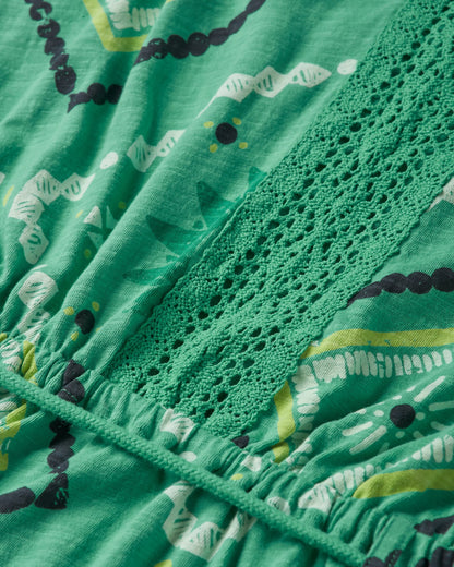 Rivergate Dress - Sunburst Green Spruce - Flatlay