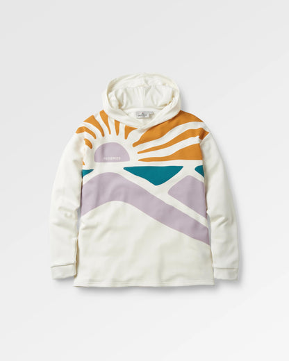 Sunsets Cotton Hoodie - Marshmallow - Flatlay