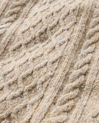 Sandbar Merino Wool Blend Jumper - Oatmeal - Flatlay