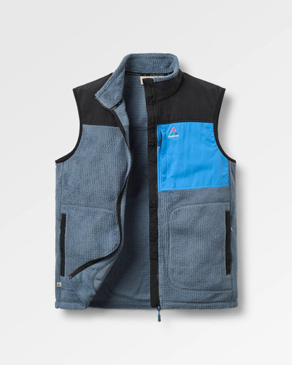 Venturescape Men's Fleece Vest - Storm Grey/Black - Flatlay