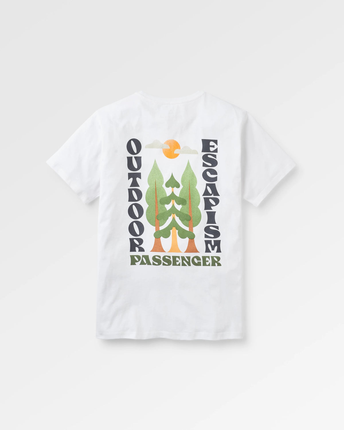 Tall Pines Men's T-Shirt - White - Flatlay