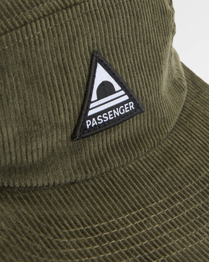 Fixie Cord 5 Panel Cap - Khaki - Flatlay