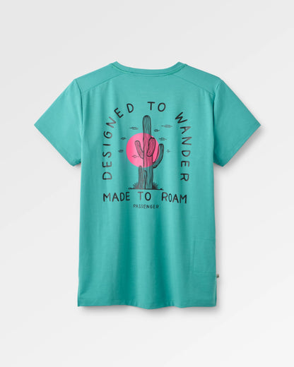 Ridescape Women's Drirelease® Active T-Shirt - Ocean Teal - Flatlay