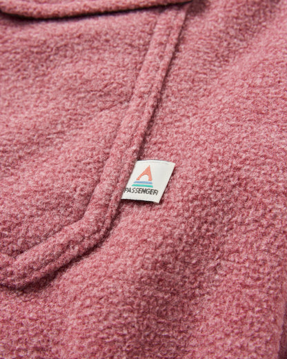Maple Polar Fleece Shirt - Wine Marl - Flatlay
