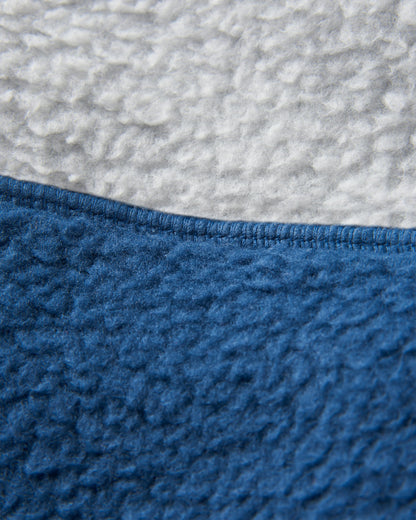 Home Sherpa Fleece - Grey Marl/Dark Denim - Flatlay