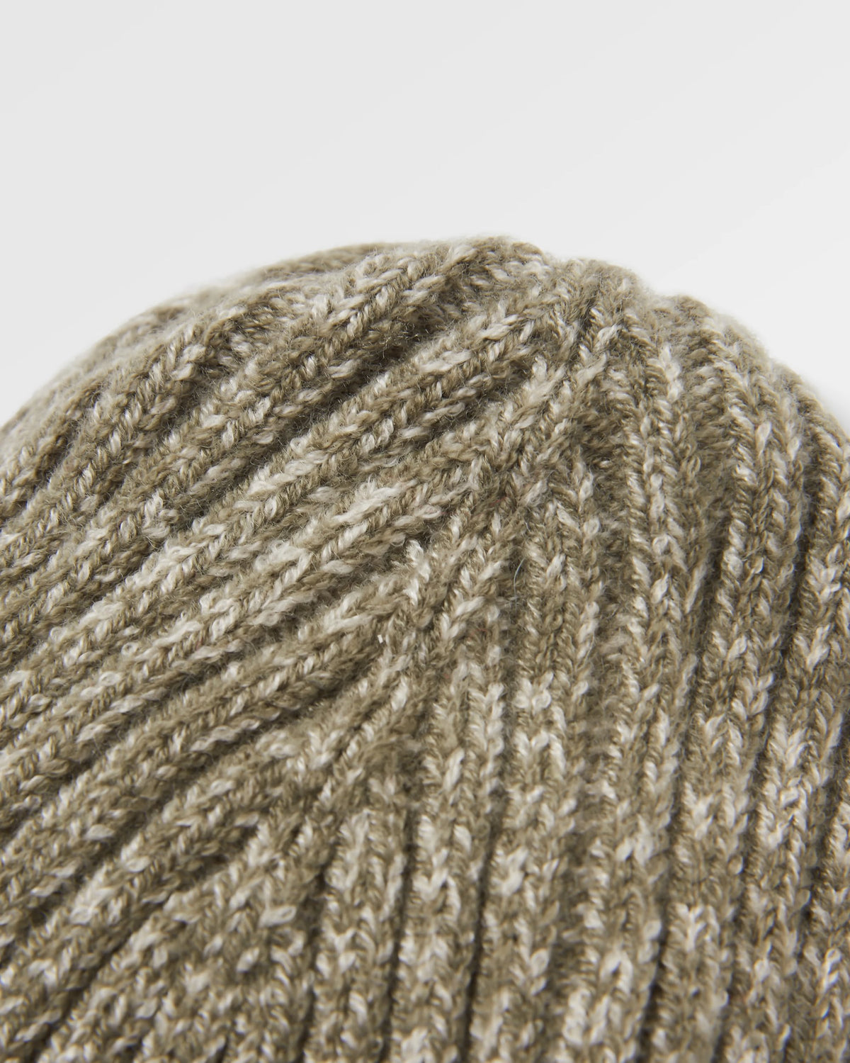 Fisherman Marl Beanie - Khaki - Flatlay