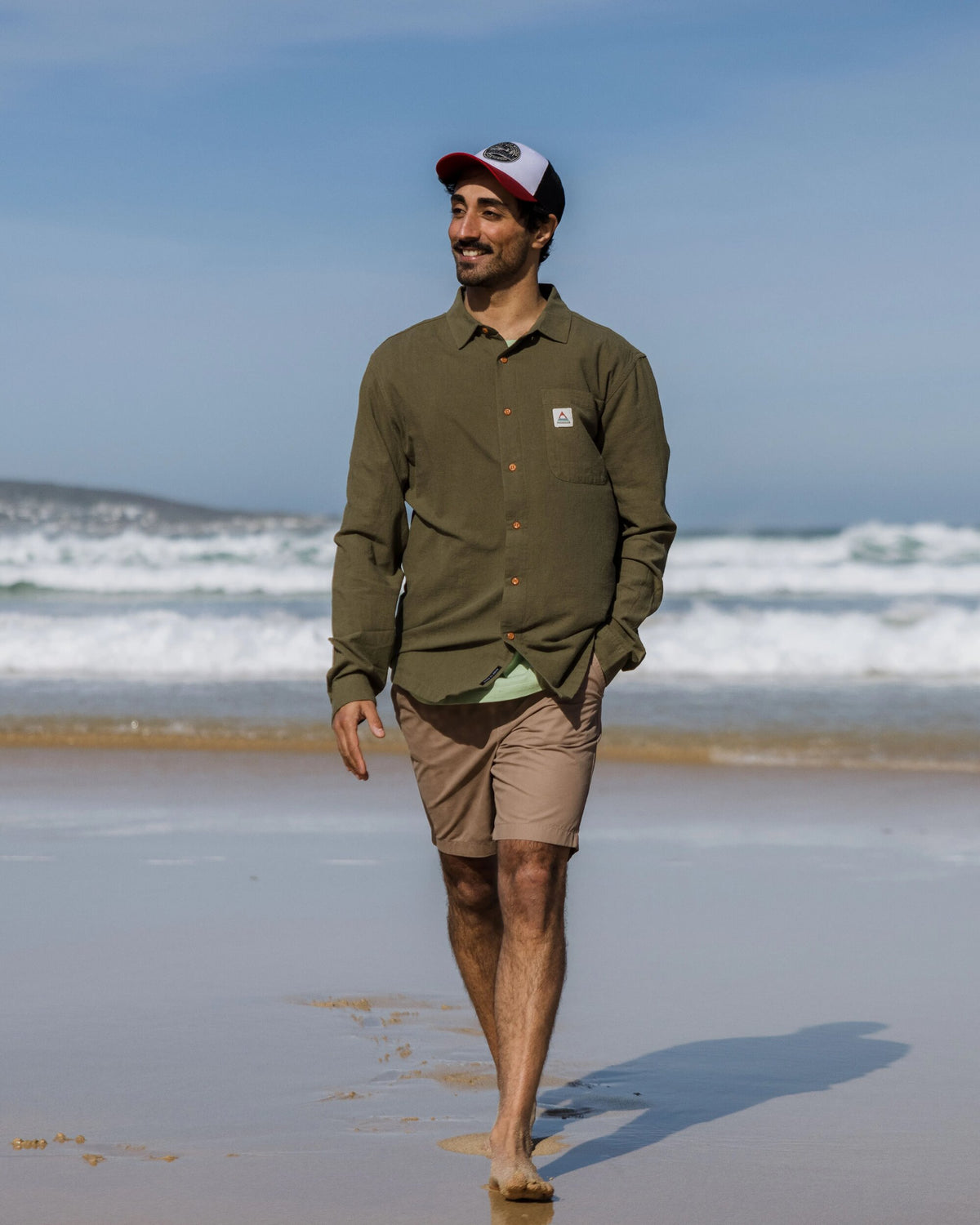Arica Textured Shirt - Khaki - Lifestyle