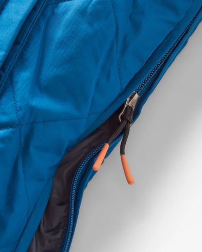 Oceanic Insulated Anorak - Tidal Blue/Burnt Orange - Flatlay