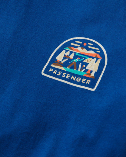 Lost Patch Women's LS T-Shirt - Blue Navy - Flatlay