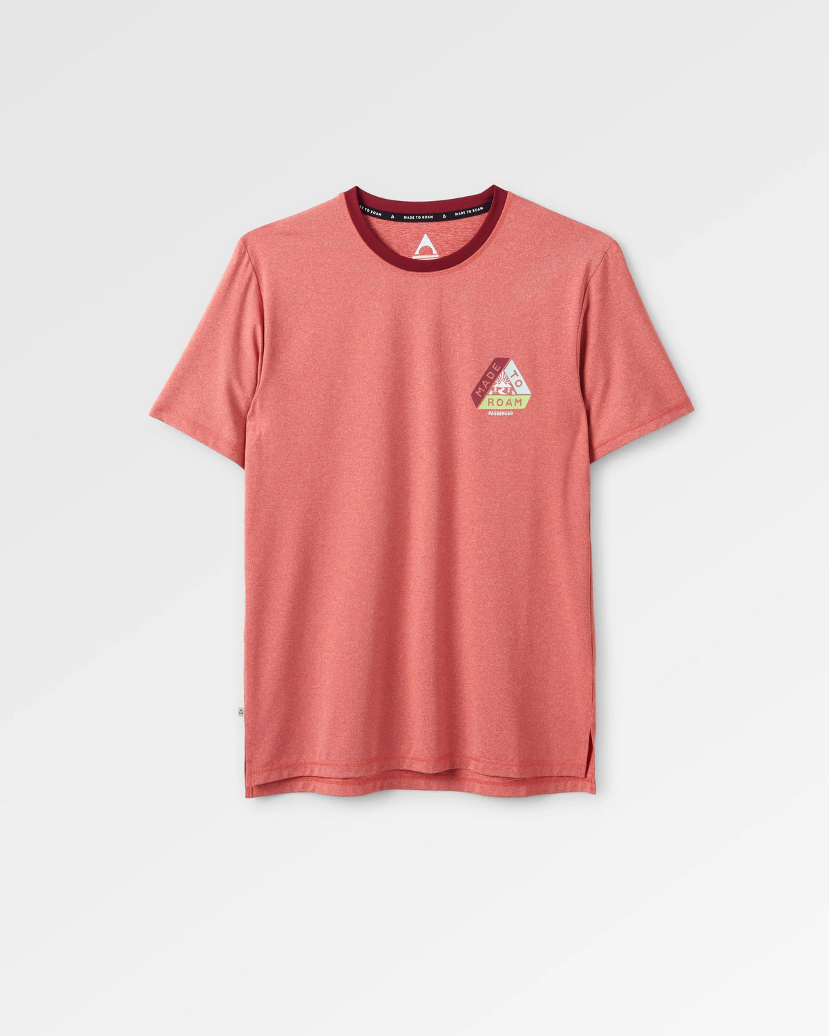 Classic Active T-Shirt - Mineral Red Marl - Flatlay