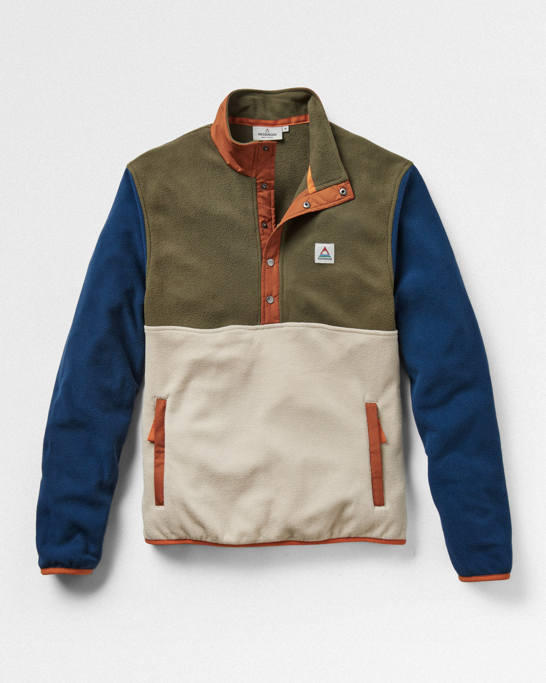 Adrift Polar Fleece - Khaki/Oatmeal - Flatlay