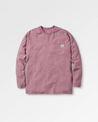 Heritage Relaxed Fit LS T-Shirt - Grape - Flatlay