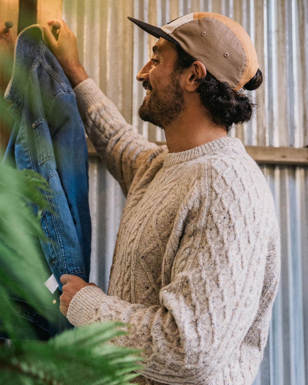 Sandbar Merino Wool Blend Jumper - Oatmeal - Lifestyle