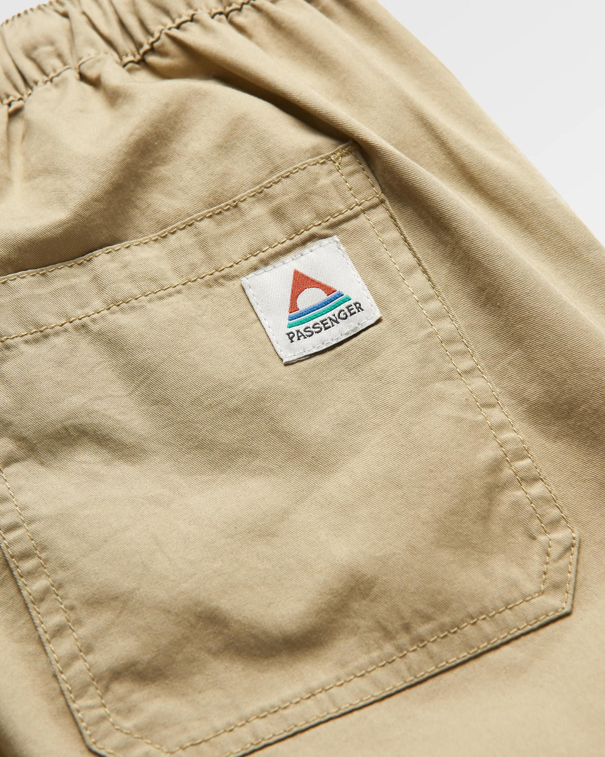 Compass Elasticated Waist Trouser - Biscuit - Flatlay