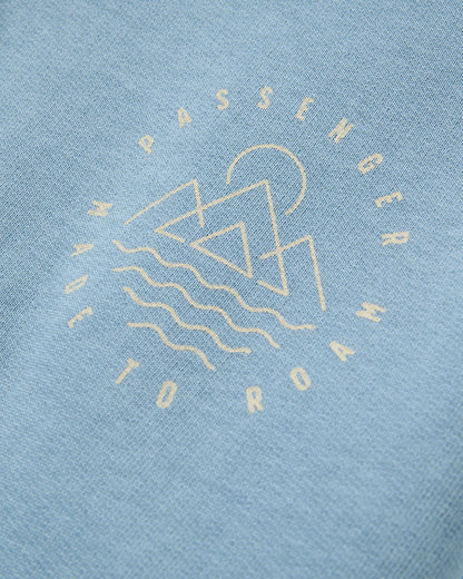Escapism Regular Fit Hoodie - Faded Denim - Flatlay